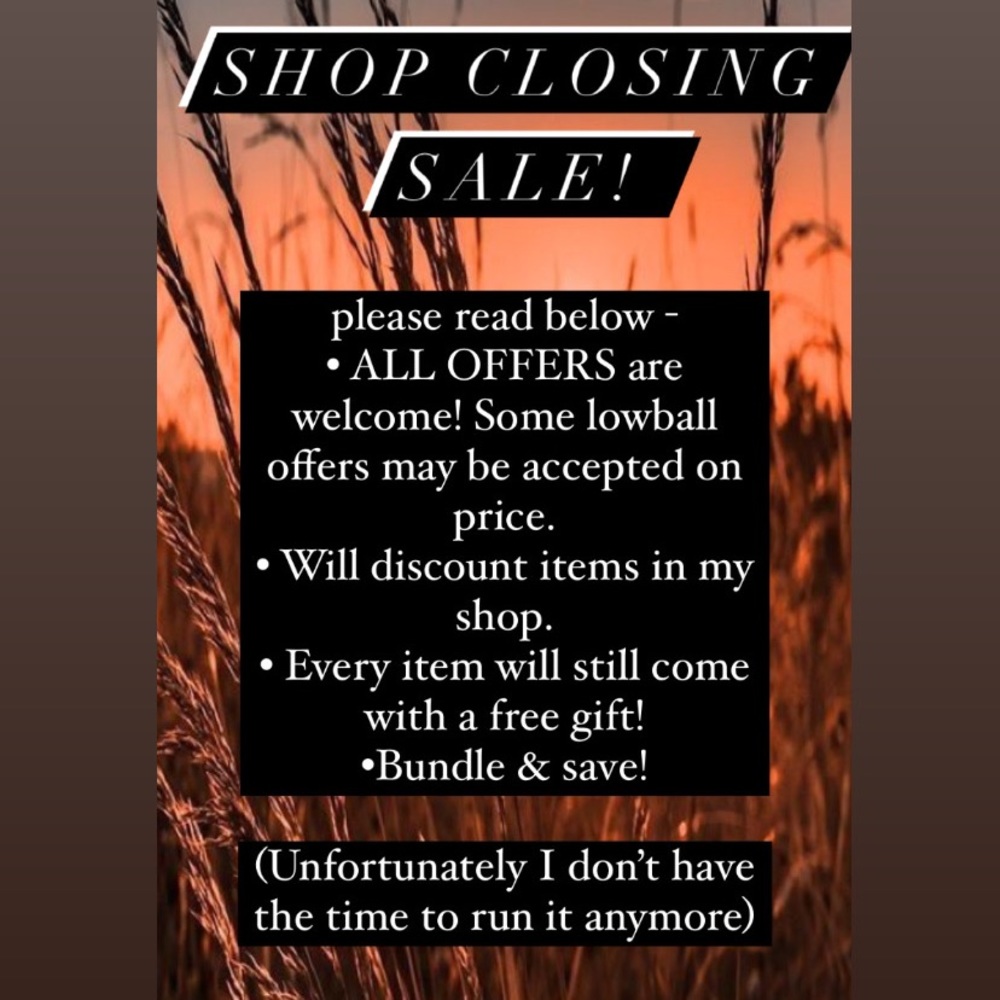 ⚡️ SHOP CLOSING SALE ⚡️
